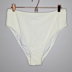 NWT Andie cream/off white textured bikini bottom XXL